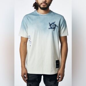 Gradient Blue and White Men's element Shirt Sz various